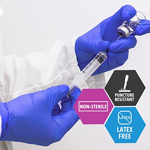 MED PRIDE Nitrile Medical Exam Gloves - Small (Pack of 50) - Latex-Free