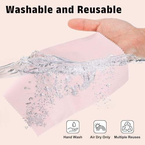 uxcell 6 Pcs Microfiber Glasses Cleaning Cloths 8 x 8 Inch Black for Electronics & Screens