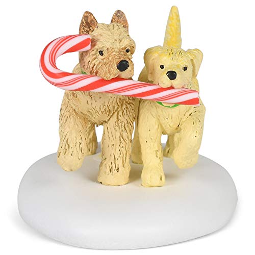 Department 56 Village Collection Accessories Peppermint Pups Figurine, 1.375 Inch, Multicolor