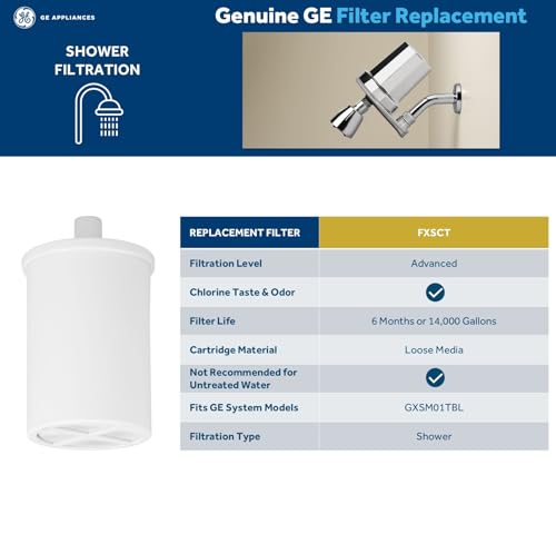 GE Shower Replacement Filter for GXSM01TBL - Chlorine Removal