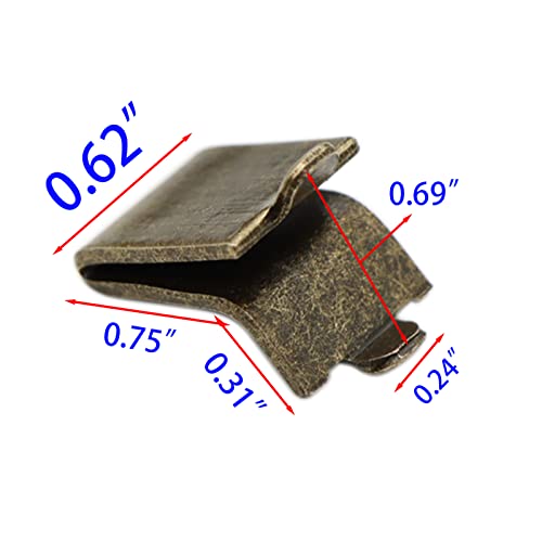Xadnitu Adjustable Steel Pilaster Shelf Clips - 14 Pack, Bronze