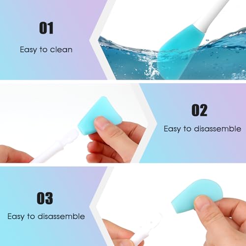 Silicone Face Mask Applicator Brush - 4 PCS Double-End Spatula Tools