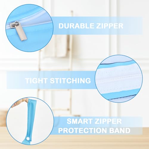 Sylfairy 2-Pack Waterproof Travel Laundry Bags, Black & Blue Wet Dry Bag