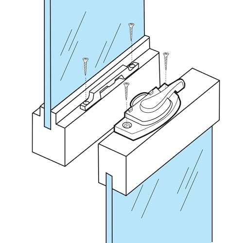 Prime-Line Window Sash Lock for Vinyl Sliding Windows, 2-1/16" Hole, Black