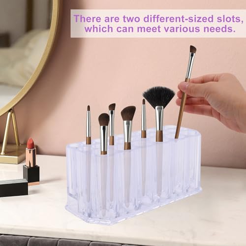 Acrylic Eyeliner & Lip Liner Organizer with 26 Slots - Clear Storage Case