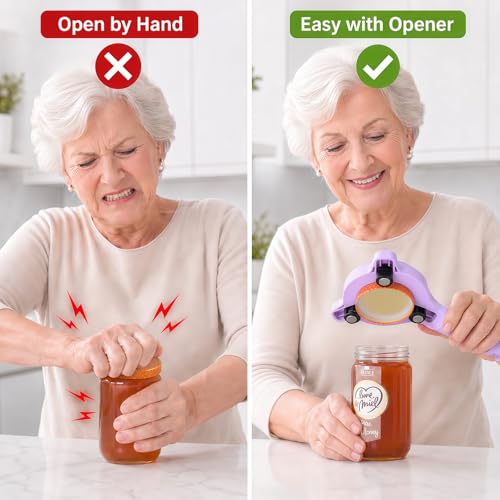 Adjustable 3-Gear Jar Opener for Seniors & Weak Hands