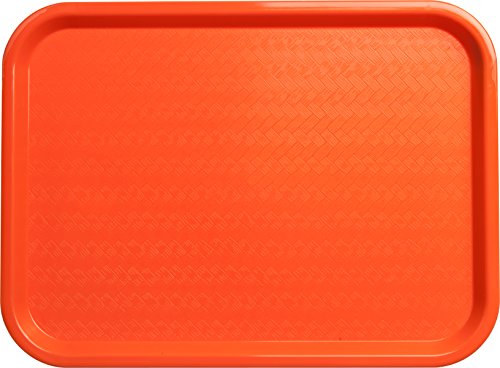 Cafeteria Fast Food Tray - 12" x 16" Stackable Orange, 24 Count