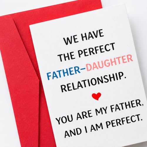 Funny Birthday Card for Dad from Daughter - Heartfelt Gift