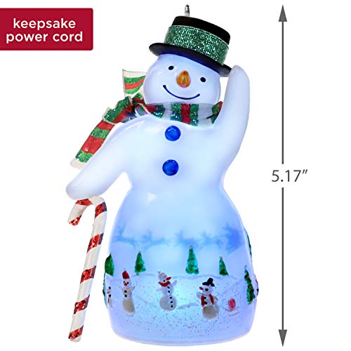 Christmas Snowman Lantern Ornament with Light - Dated 2019, Keepsake Christmas Decor