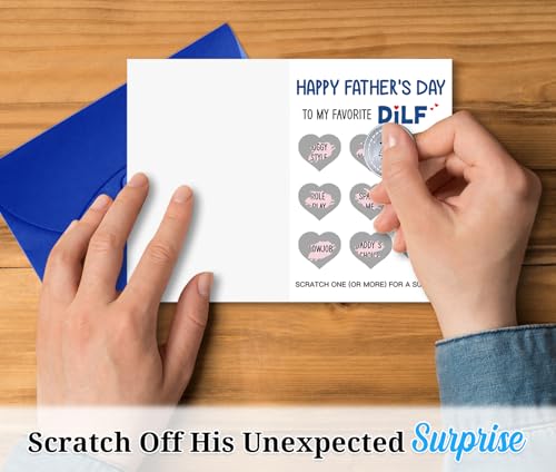 Funny Scratch-Off Father's Day Card for Husband - Happy Dilf's Day