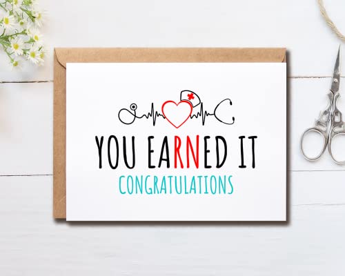 Cute Nurse Graduation Card - You Earned It Congratulations