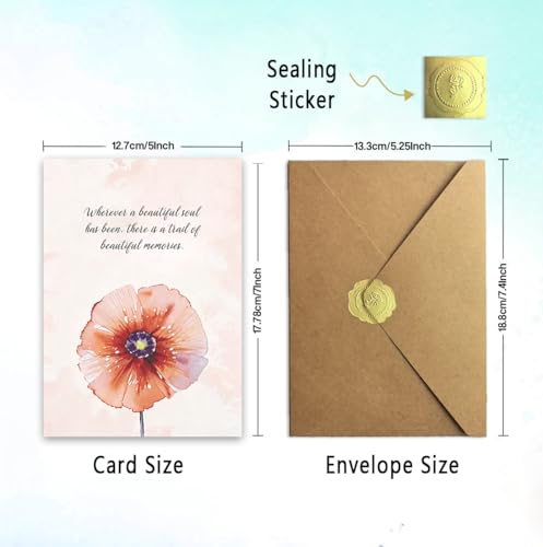 ATTLVV Sympathy Card for Loss of Loved One with Kraft Envelope