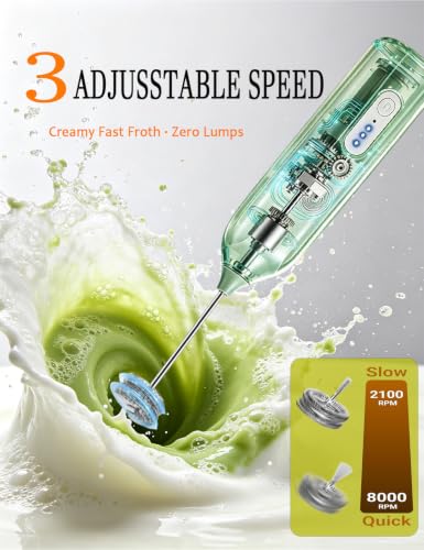 Electric Matcha Whisk & Milk Frother - Rechargeable Handheld Mixer