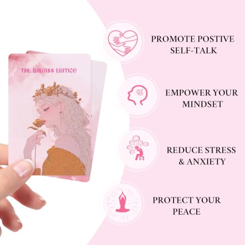 Badass Edition Black Affirmation Cards - Empowering Gifts for Women