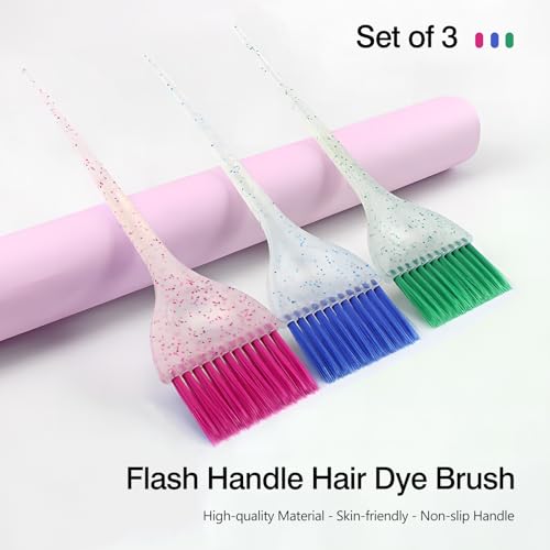Kootinn 3-Piece Hair Dye Brush Set - Professional Salon Hair Coloring Applicator Tools