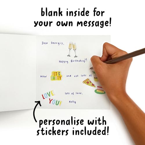 Birthday Card for Sister - 'Decent Sister' with Fun Stickers