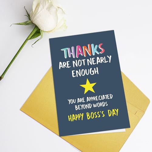 Boss's Day Card for Mentor - Thank You Greeting Card