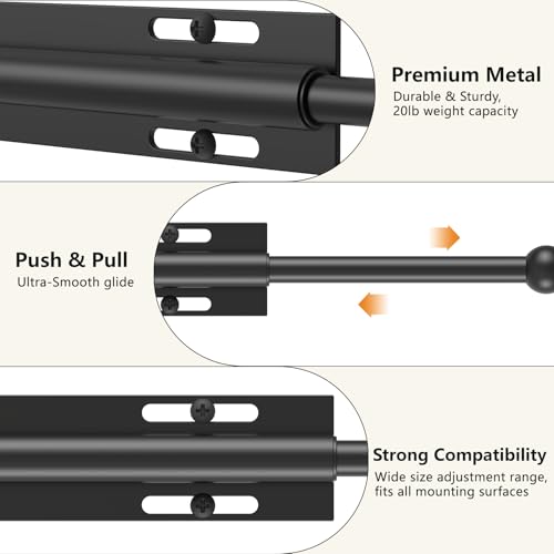 Heavy-Duty Pull-Out Valet Rod for Closet Organization - 12"