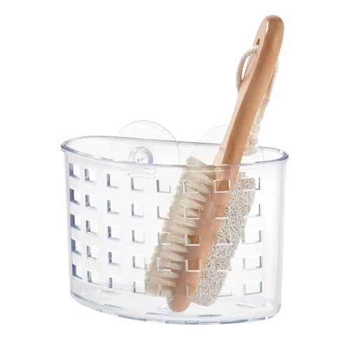 iDesign Suction Cup Shower Caddy Basket | Bathroom Organizer