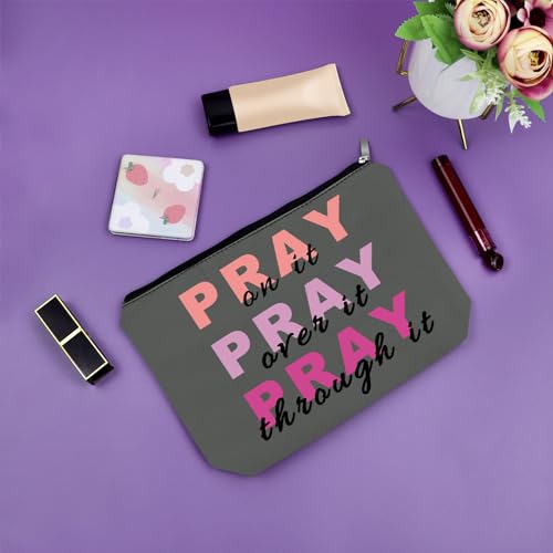 Sazuwu Christian Makeup Bag - Bible Verse Travel Cosmetic Pouch