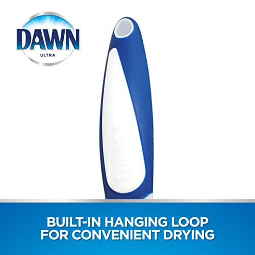 Dawn Dish Brush with Ergonomic Handle and Built-in Scraper, Soft Nylon