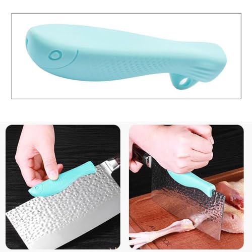 4-Pack Silicone Kitchen Knife Gripper Pads - Easy Meat Cutting Aid