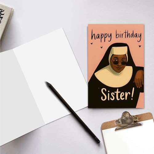 Christian Sister Birthday Card with Red Envelope & Blessing