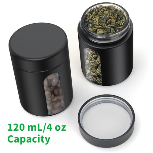 Urekt Glass Storage Jars 2 Pack - 4 oz Premium Food Grade Containers