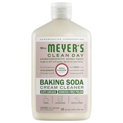 Mrs. Meyer's Baking Soda Cream Cleaner, Apple Blossom, 16 fl oz