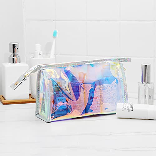 Holographic PVC Cosmetic Makeup Bag Iridescent Travel Toiletry Pouch