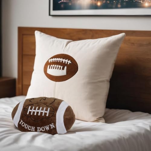 GiftExpress 12-Inch Plush Football Throw Pillow - Soft Stuffed Sports Toy