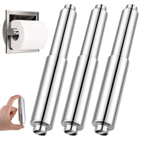 HJZHII 3Pcs Plastic Toilet Paper Holder Spring Rod Replacement Roller