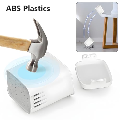 Wall-Mounted Toothbrush Holder Cup - White, Drill-Free, Removable