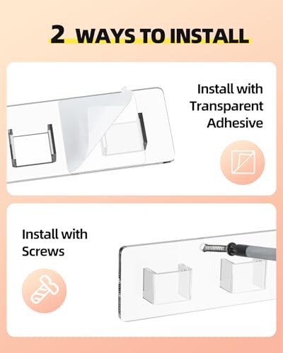 Clear Sunglasses Organizer Wall - 2-Pack Acrylic Eyewear Holder