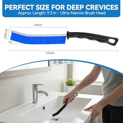 5-Pack Crevice Cleaning Brush Set, Multicolor Hard Bristle Gap Cleaner