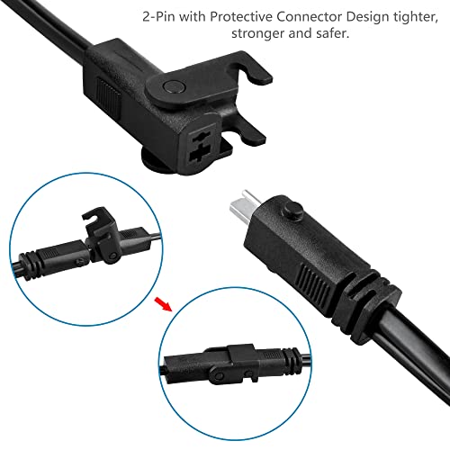 6.6FT 2-Pin Power Splitter Cable for Recliner Motors - 47 Inch Y Cord