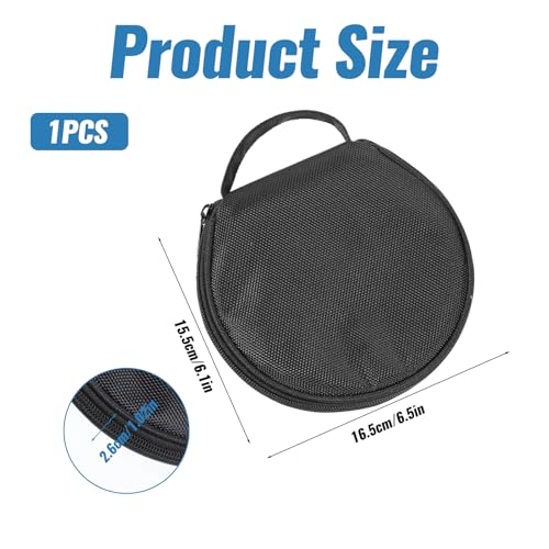 Portable CD Case Holder for Car - Holds 20 CDs/DVDS, Black