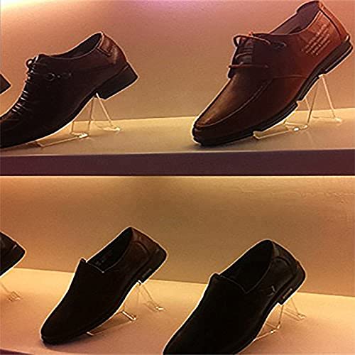 Wresty Clear Acrylic Shoe Display Stands - 4-Pack Retail Shoe Holders