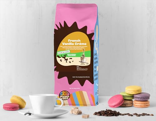 Crazy Cups Decaf French Vanilla Crème Ground Coffee, 10 oz (Pack of 2)