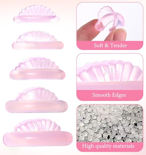 Self-Sticky Lash Lift Flat Shields, Silicone Pads for Eyelash Perm 10Pcs
