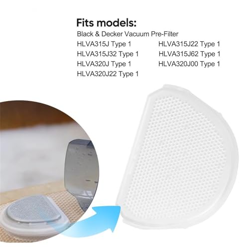 2 Pack Handheld Vacuum Cleaner Filter Compatible with Black & Decker