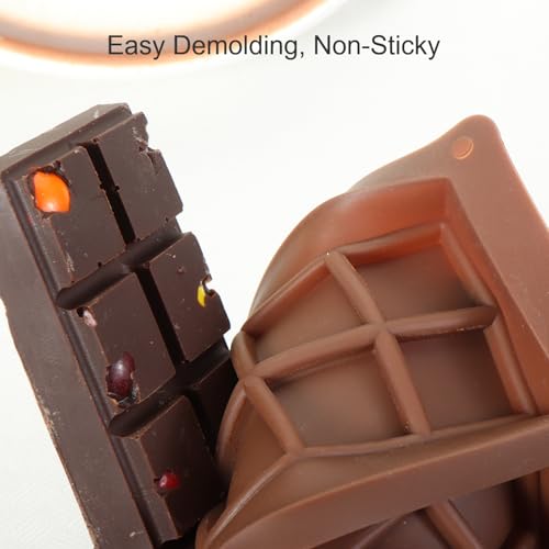 Silicone Chocolate Bar Mold - Reusable Food-Grade Mold, 10x6.5 inches