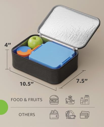 Neverwhy 5L Insulated Lunch Bag - Compact Thermal Cooler for Work & School