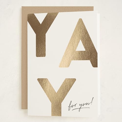 Minted Gold Foil Congratulations Card - 5x7 with Envelope
