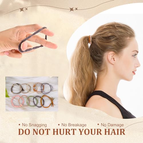 KIEGMIA Boho Hair Ties 20 PCS - No Damage Elastic Ponytail Holders