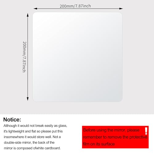 Unbreakable 7.9" Shatterproof Acrylic Wall Mirror Tiles - Set of 4