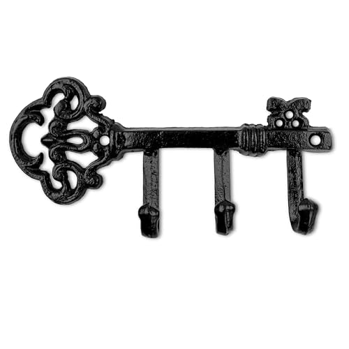 Antique Skeleton Key Wall Holder with 5 Hooks