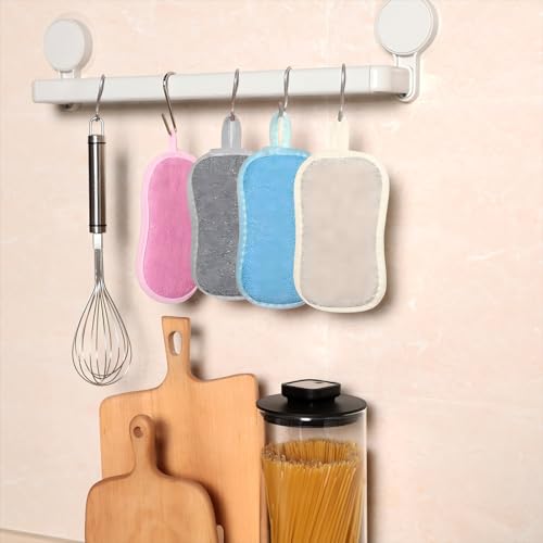 Boao 10-Pack Non-Scratch Microfiber Kitchen Scrub Sponges