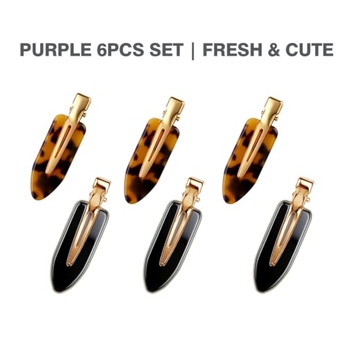 FADUIIO No-Crease Hair Clips, 6-Piece Non-Slip Duckbill Styling Set