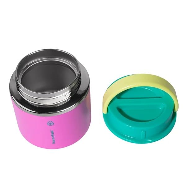 ThermoFlask 20 oz Insulated Food Jar, 2-Pack, Pink and Blue, Hot 12 Hours Cold 24 Hours (Pink and Yellow)